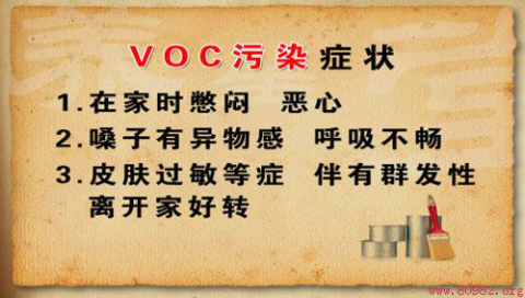 TVOC污染癥狀 TVOC污染癥狀