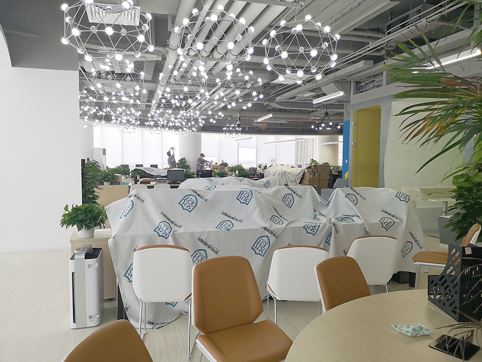 辦公大廳頂面墻面全方位噴涂治理 辦公大廳頂面墻面全方位噴涂治理