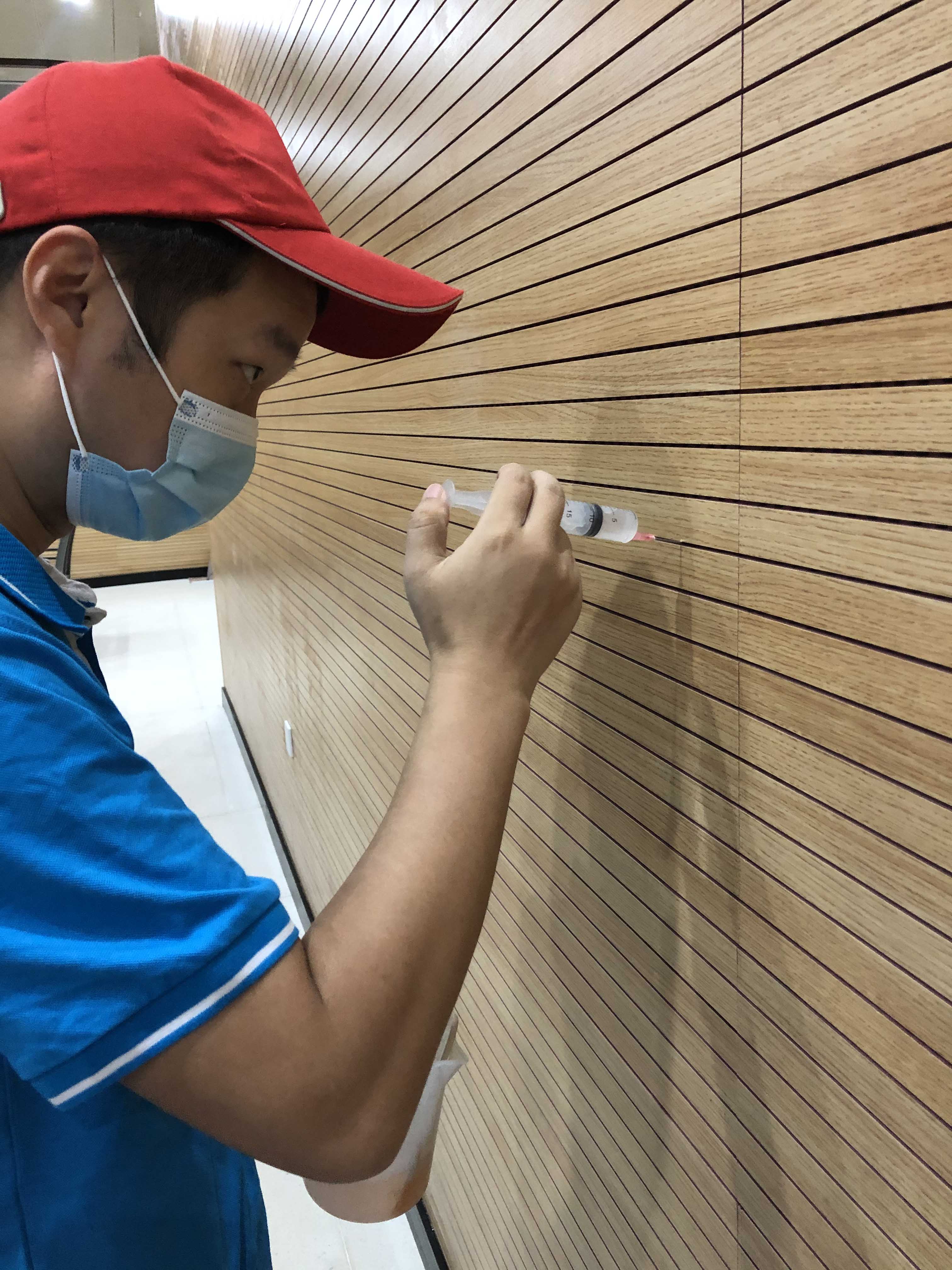 護(hù)墻板縫隙重點污染源針管注射除甲醛