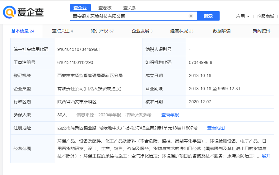愛企查公司情況說明 愛企查公司情況說明